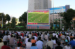 Watching World Cup Soccer in Urumqi