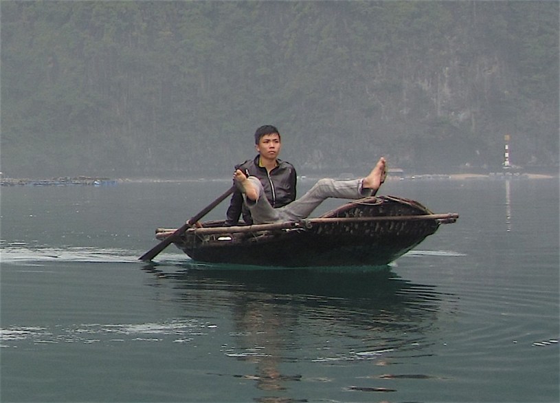 Pix man rowing with his feet