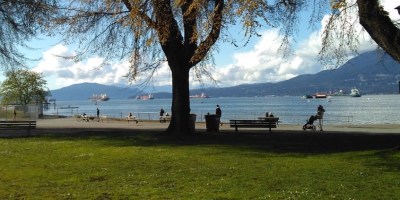 Ships in Vancouver harbor